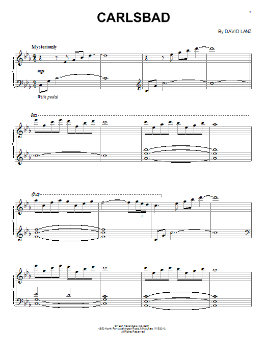 David Lanz Carlsbad sheet music notes and chords. Download Printable PDF.