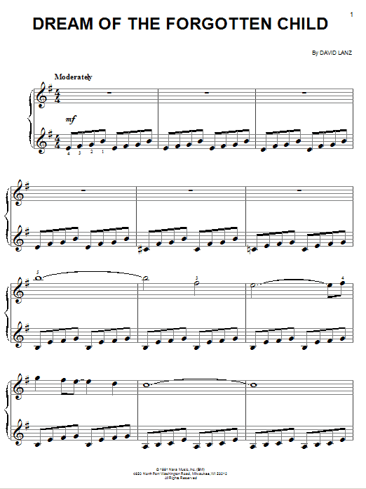 Learn to play David Lanz Dream Of The Forgotten Child sheet music for Easy Piano in minutes. Price: 6.9900$ David Lanz Dream Of The Forgotten Child sheet music notes and chords arranged for Easy Piano