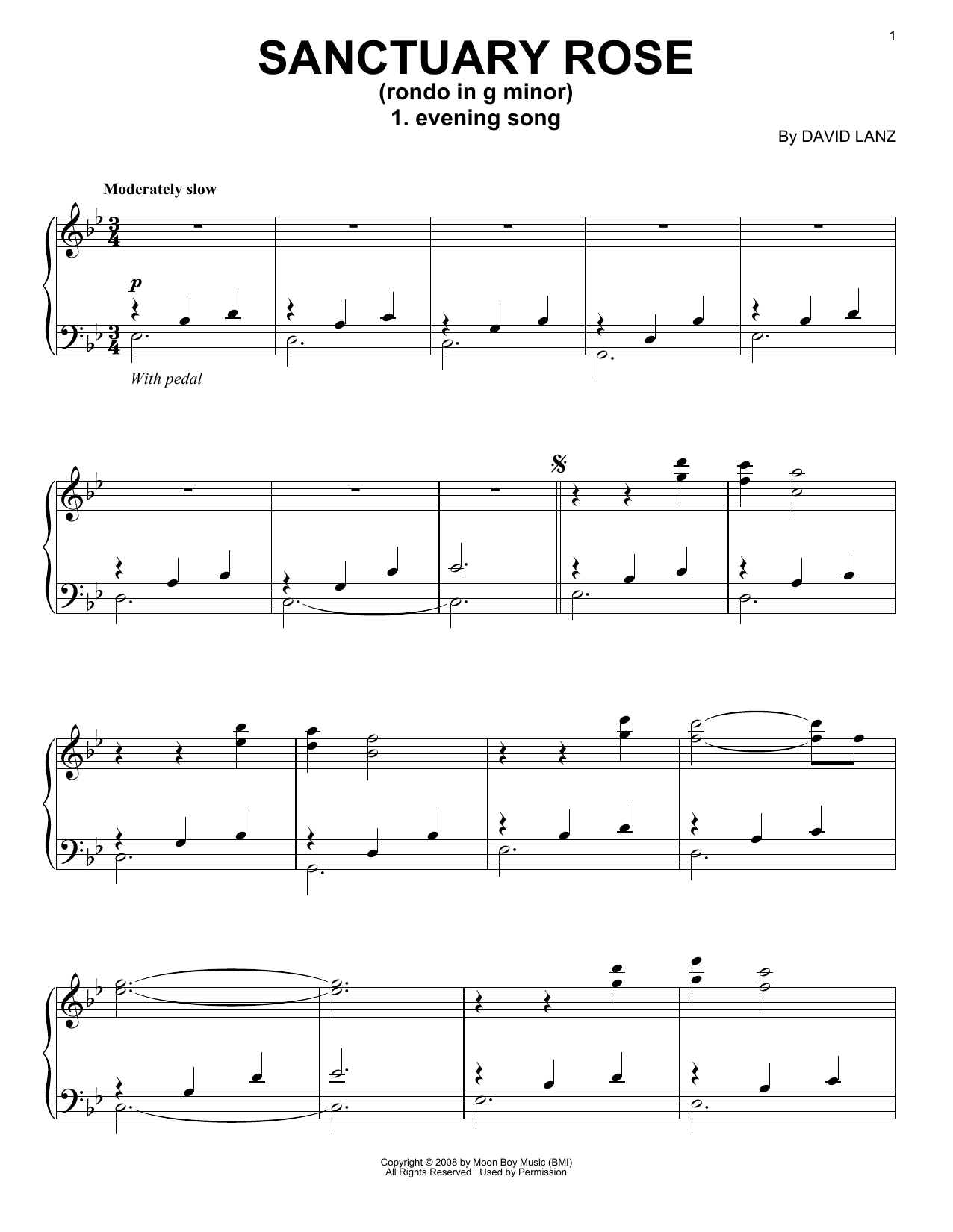 David Lanz Evening Song sheet music notes and chords. Download Printable PDF.