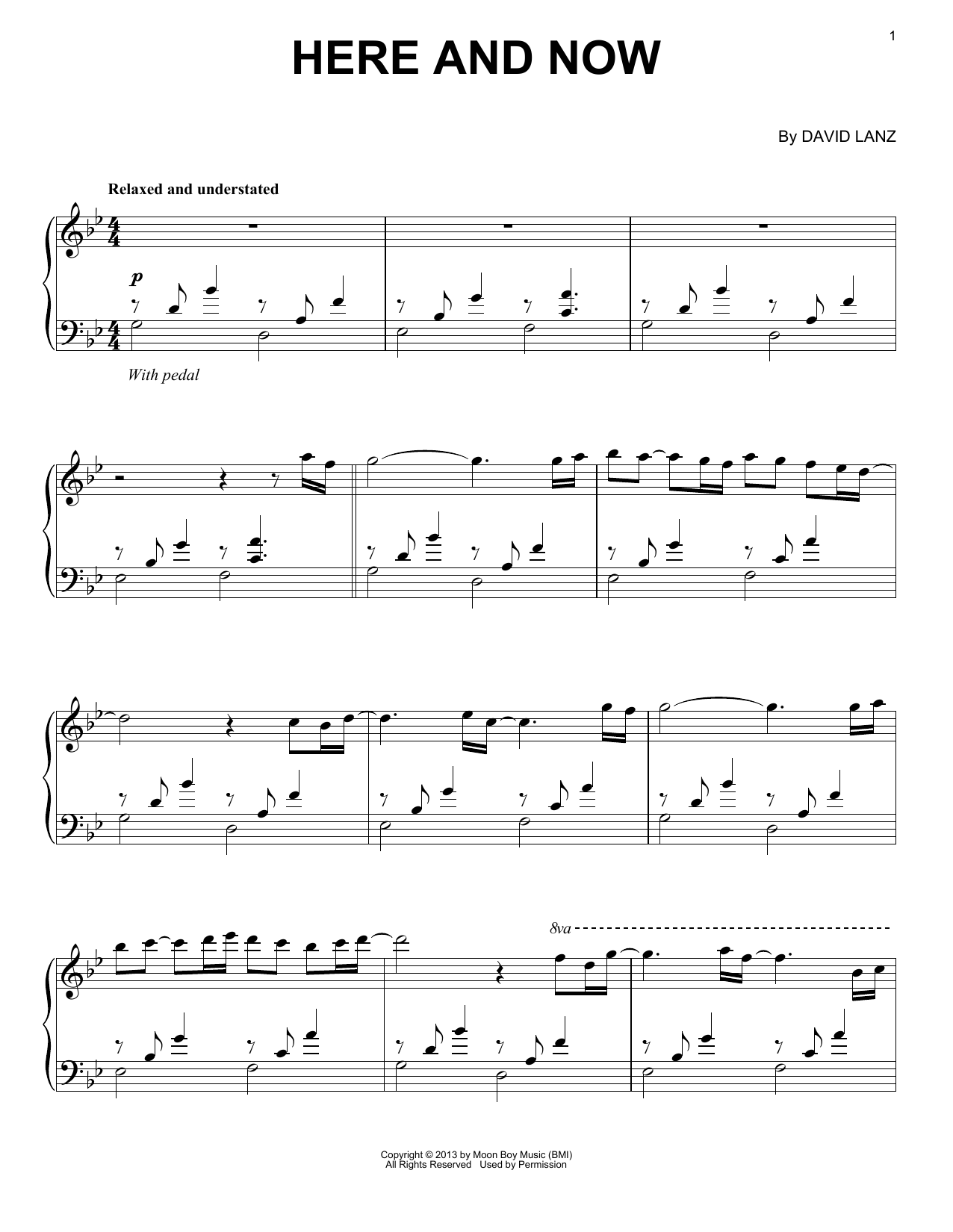 David Lanz Here And Now sheet music notes and chords. Download Printable PDF.