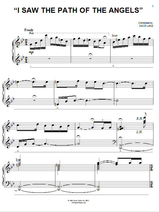Learn to play David Lanz I Saw The Path Of The Angels sheet music for Easy Piano in minutes. Price: 6.9900$ David Lanz I Saw The Path Of The Angels sheet music notes and chords arranged for Easy Piano