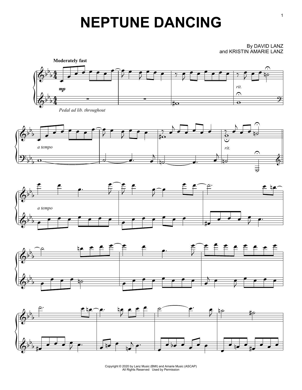 David Lanz Neptune Dancing sheet music notes and chords. Download Printable PDF.