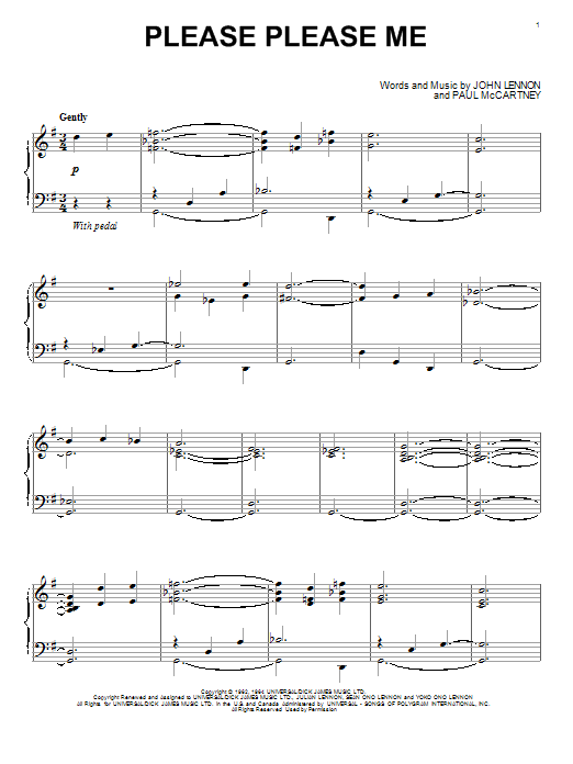 The Beatles Please Please Me sheet music notes and chords. Download Printable PDF.