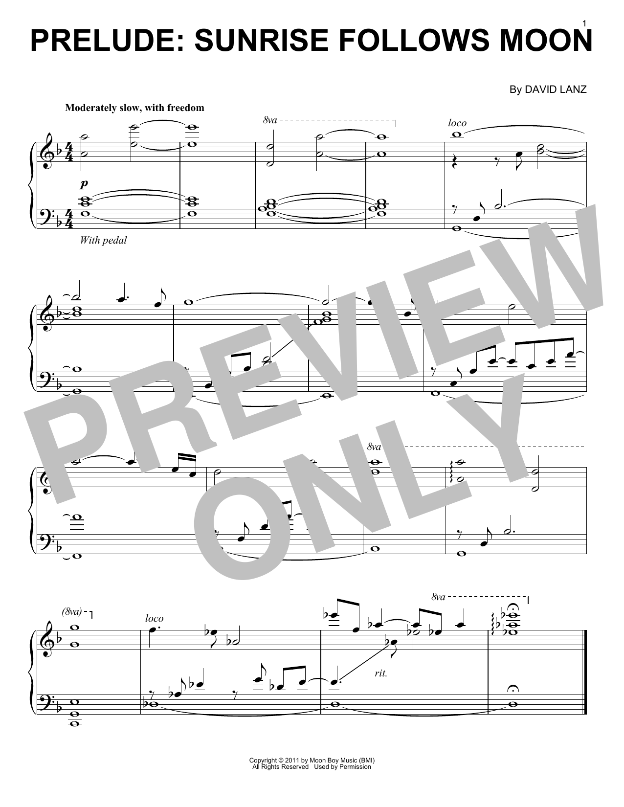 Learn to play David Lanz Prelude: Sunrise Follows Moon sheet music for Piano Solo in minutes. Price: 7.8900$ David Lanz Prelude: Sunrise Follows Moon sheet music notes and chords arranged for Piano Solo