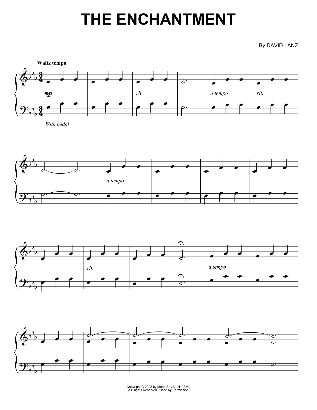 David Lanz The Enchantment sheet music notes and chords. Download Printable PDF.