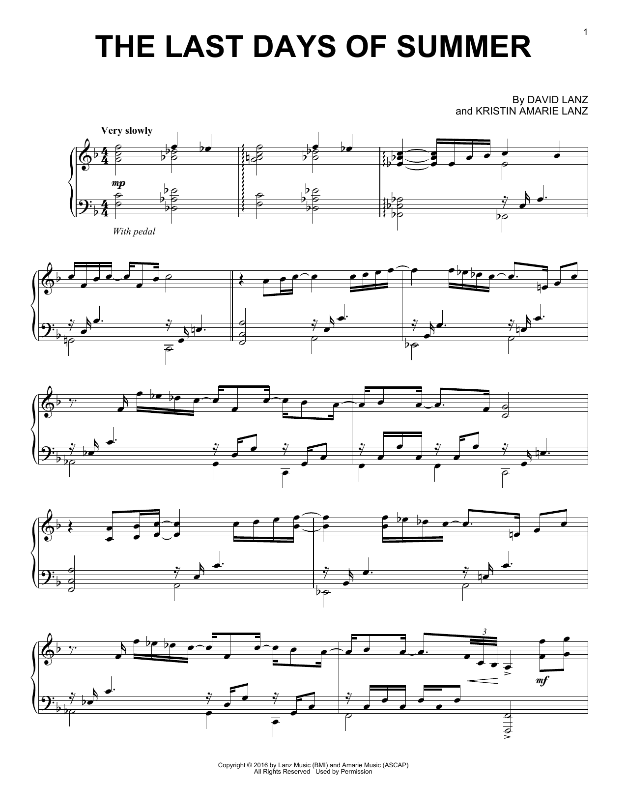 Learn to play David Lanz The Last Days Of Summer sheet music for Piano Solo in minutes. Price: 7.8900$ David Lanz The Last Days Of Summer sheet music notes and chords arranged for Piano Solo