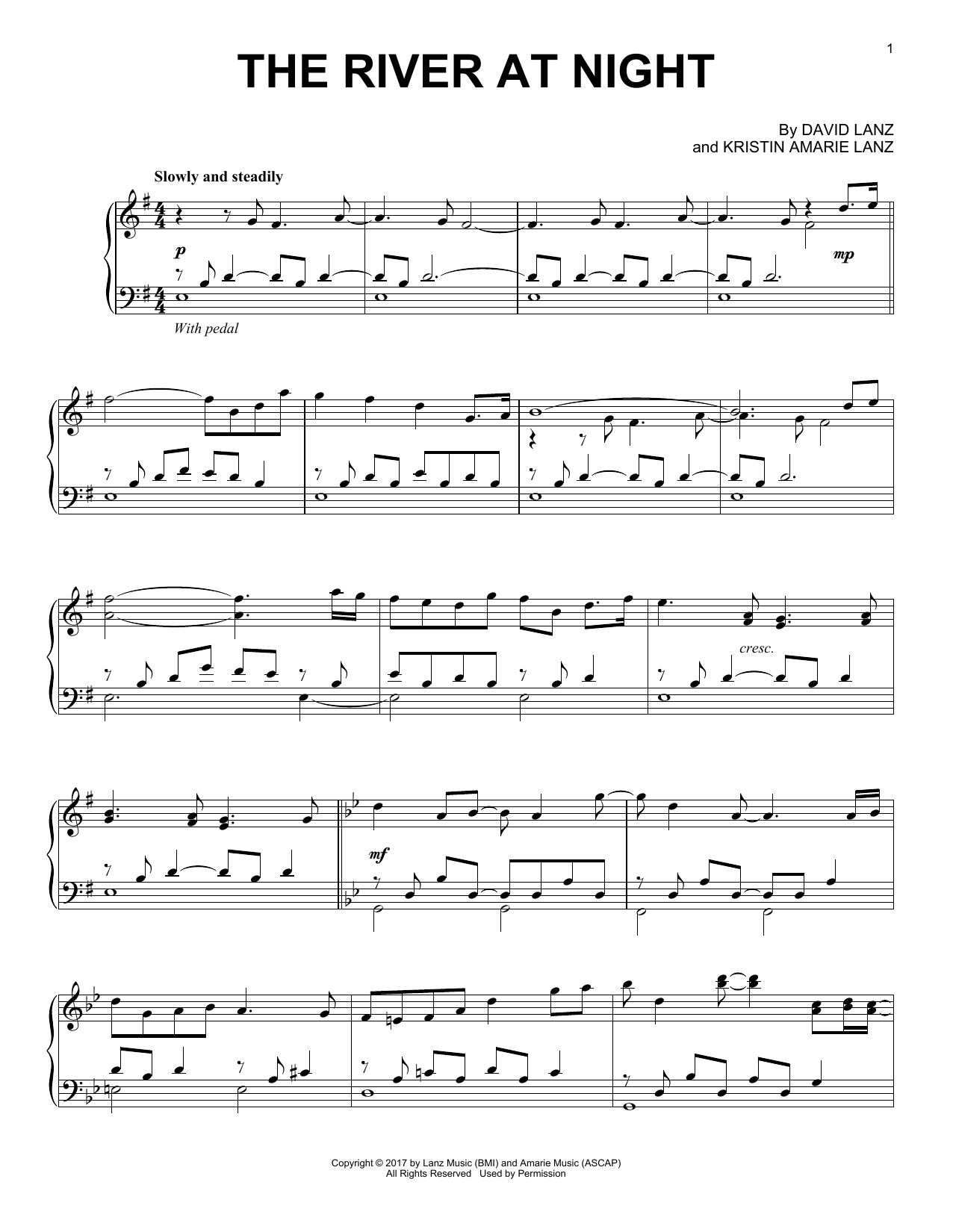 Learn to play David Lanz The River At Night sheet music for Piano Solo in minutes. Price: 7.8900$ David Lanz The River At Night sheet music notes and chords arranged for Piano Solo