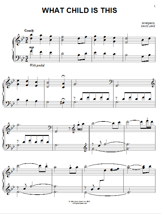 Learn to play David Lanz What Child Is This sheet music for Easy Piano in minutes. Price: 6.9900$ David Lanz What Child Is This sheet music notes and chords arranged for Easy Piano