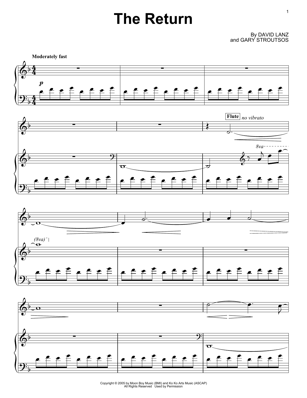 Learn to play David Lanz & Gary Stroutsos The Return sheet music for Piano Solo in minutes. Price: 7.8900$ David Lanz & Gary Stroutsos The Return sheet music notes and chords arranged for Piano Solo