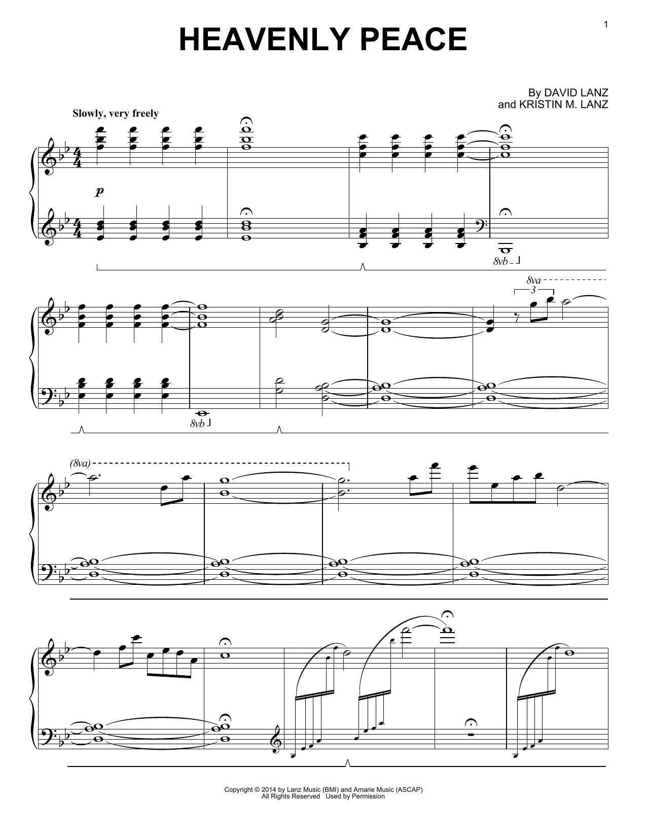 Learn to play David Lanz & Kristin Amarie Heavenly Peace sheet music for Piano Solo in minutes. Price: 7.8900$ David Lanz & Kristin Amarie Heavenly Peace sheet music notes and chords arranged for Piano Solo