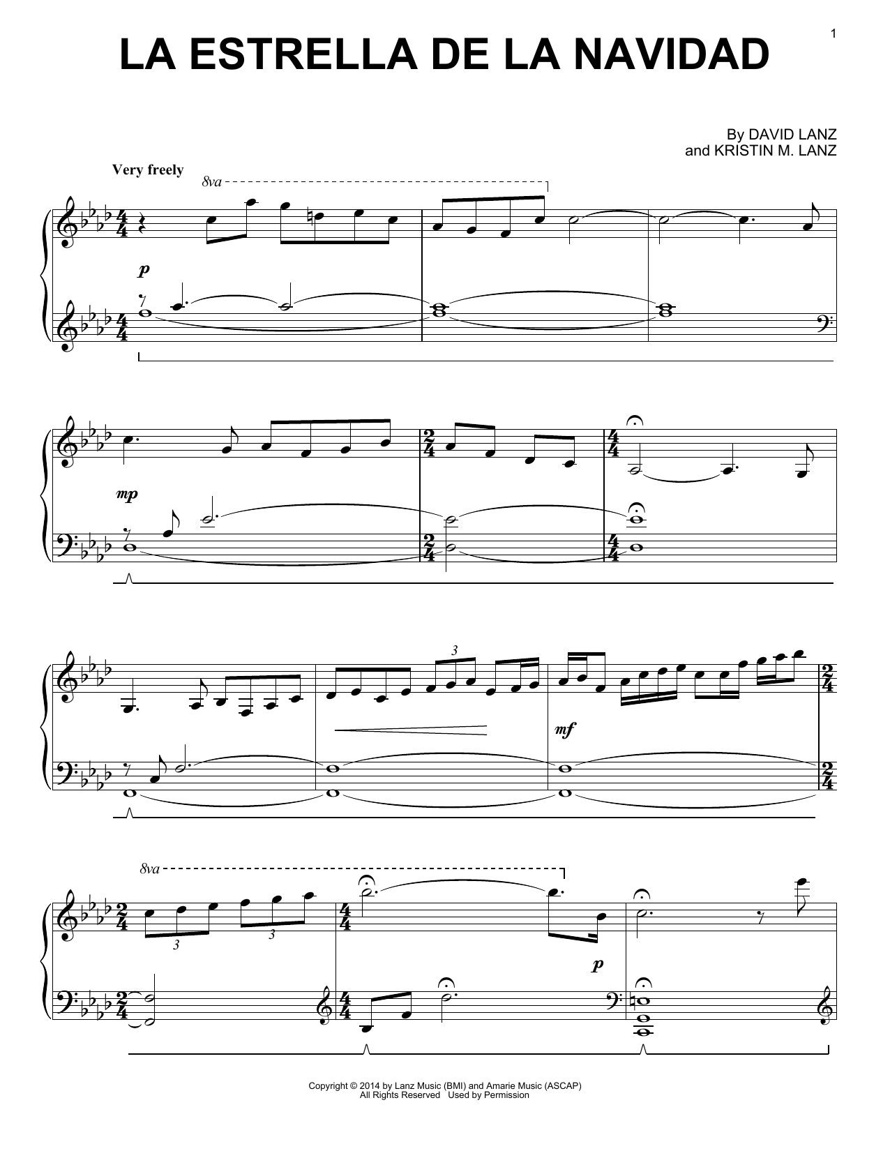 Learn to play David Lanz & Kristin Amarie La Estrella De La Navidad sheet music for Piano Solo in minutes. Price: 7.7900$ David Lanz & Kristin Amarie La Estrella De La Navidad sheet music notes and chords. Download Printable PDF.