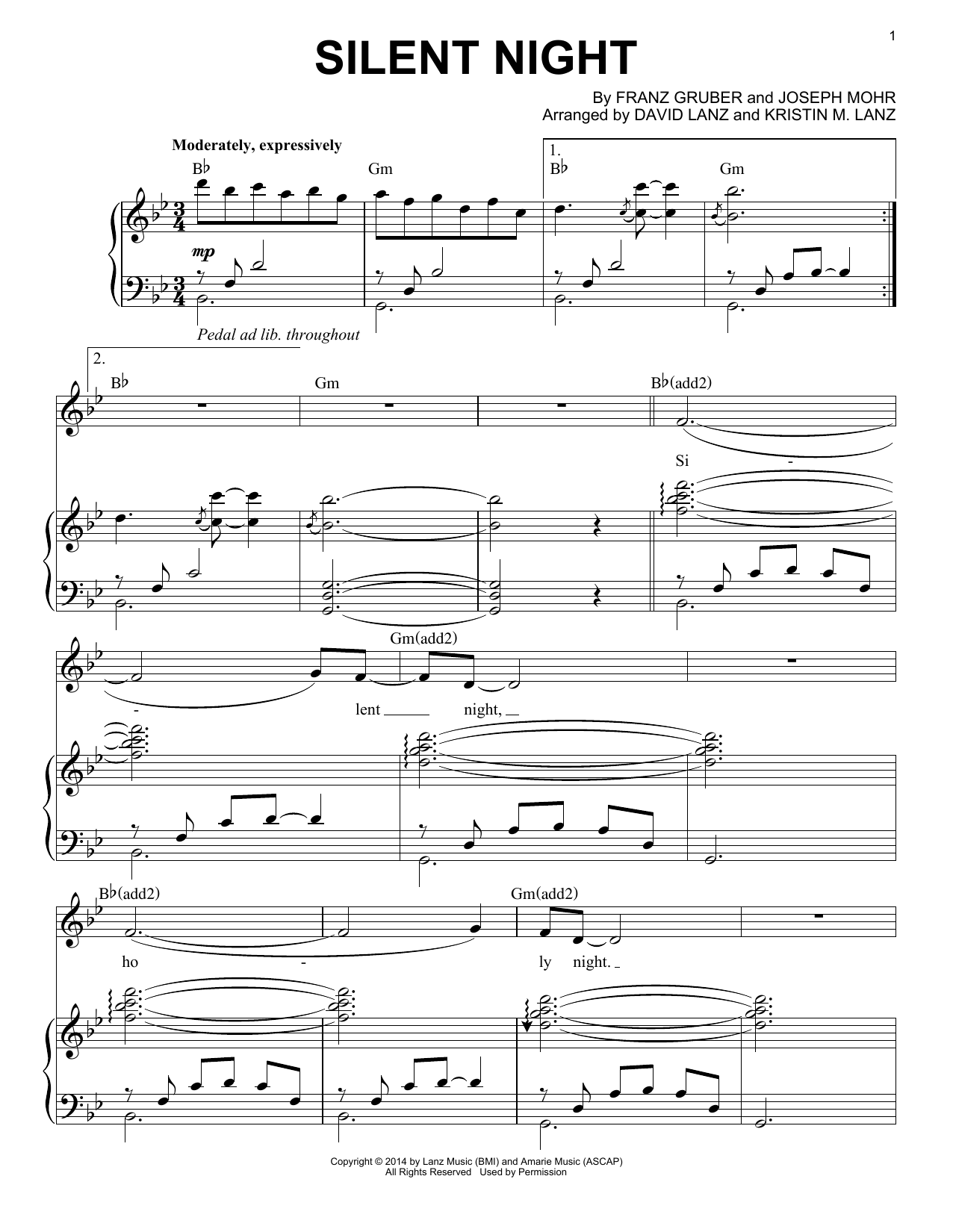 Learn to play David Lanz & Kristin Amarie Silent Night sheet music for Piano Solo in minutes. Price: 7.8900$ David Lanz & Kristin Amarie Silent Night sheet music notes and chords arranged for Piano Solo
