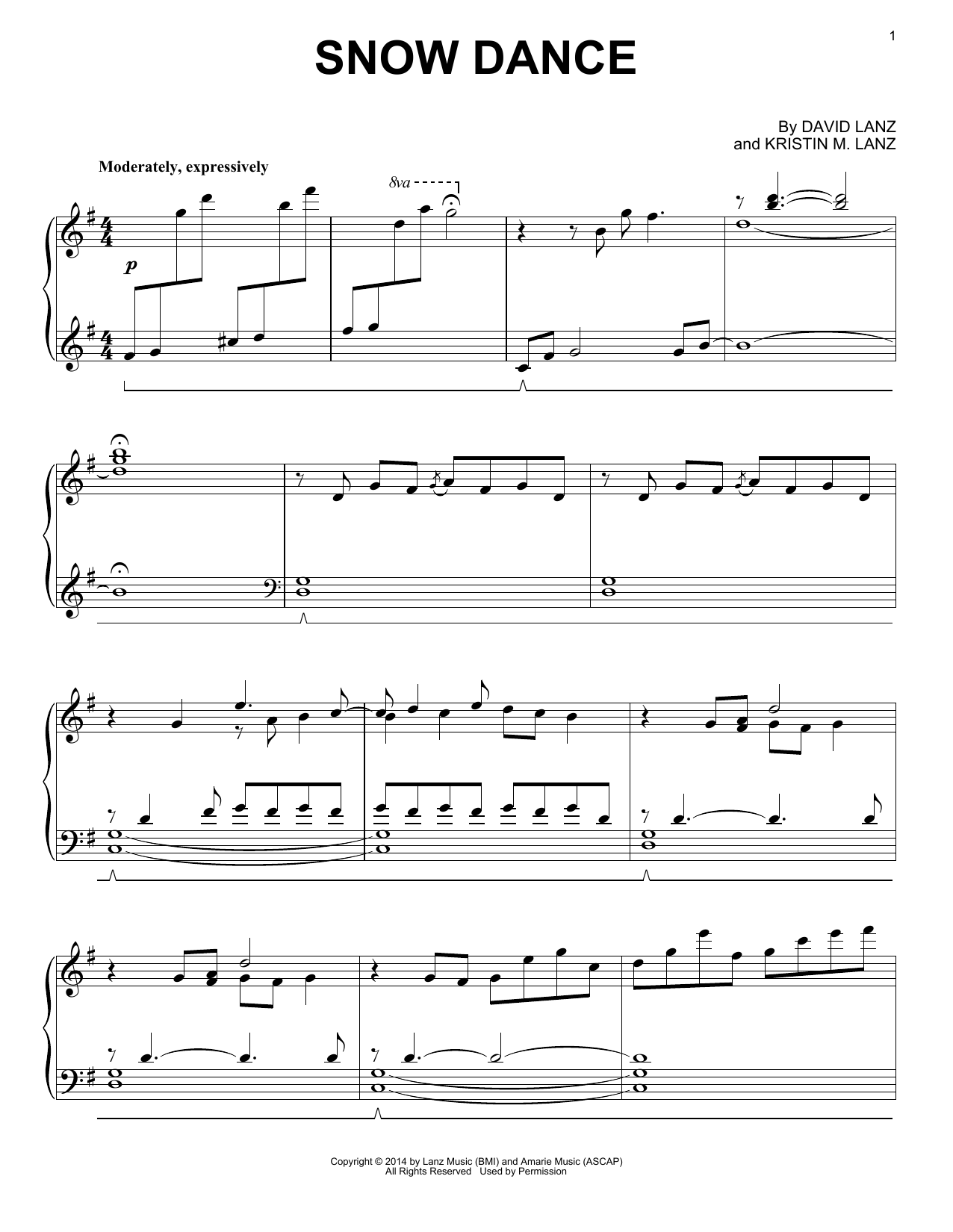 David Lanz & Kristin Amarie Snow Dance sheet music notes and chords. Download Printable PDF.