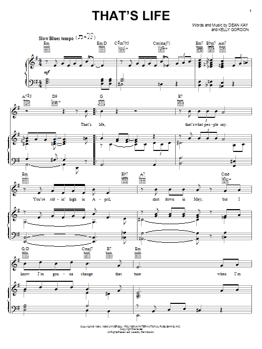 Learn to play David Lee Roth That's Life sheet music for Piano, Vocal & Guitar (Right-Hand Melody) in minutes. Price: 7.7900$ David Lee Roth That's Life sheet music notes and chords. Download Printable PDF.