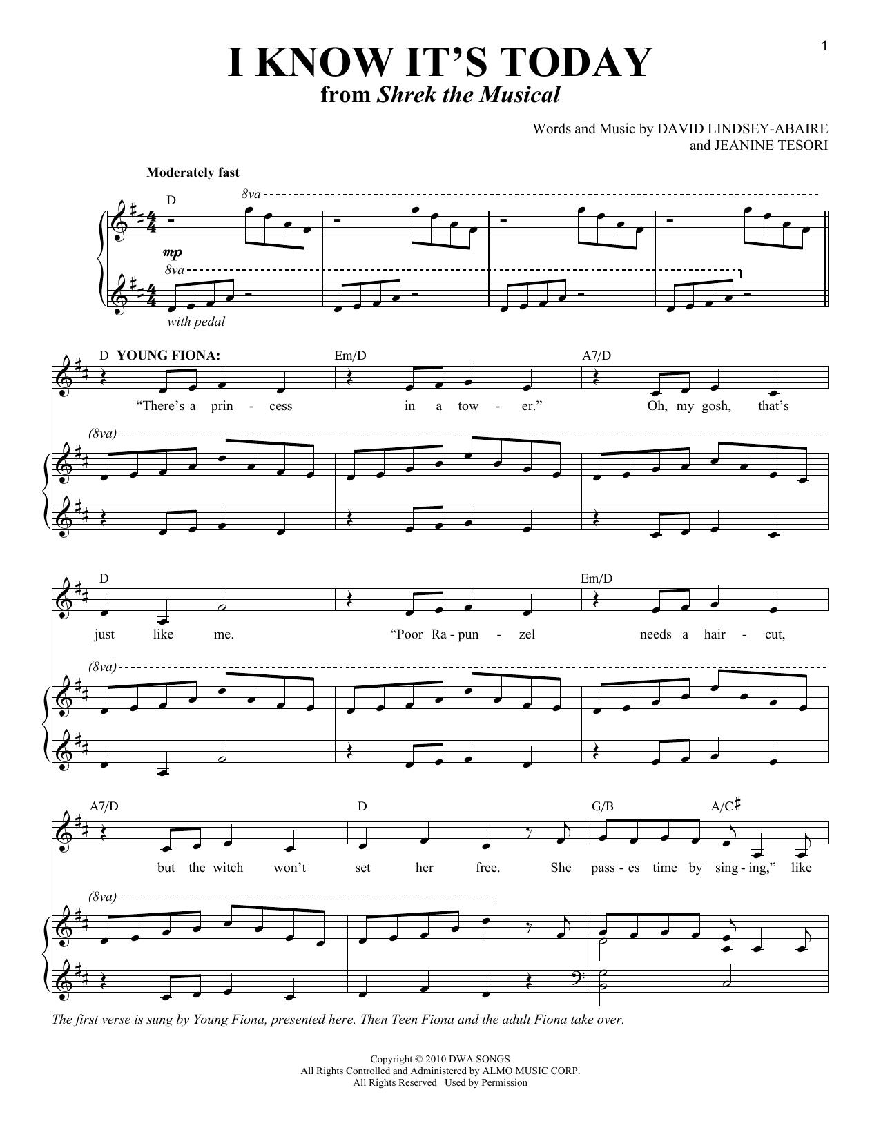 Learn to play David Lindsay-Abaire I Know It's Today sheet music for Lead Sheet / Fake Book in minutes. Price: 5.9900$ David Lindsay-Abaire I Know It's Today sheet music notes and chords arranged for Lead Sheet / Fake Book