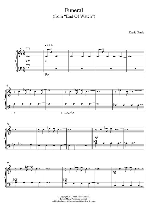 Learn to play David Sardy Funeral (From David Sardy Funeral (From