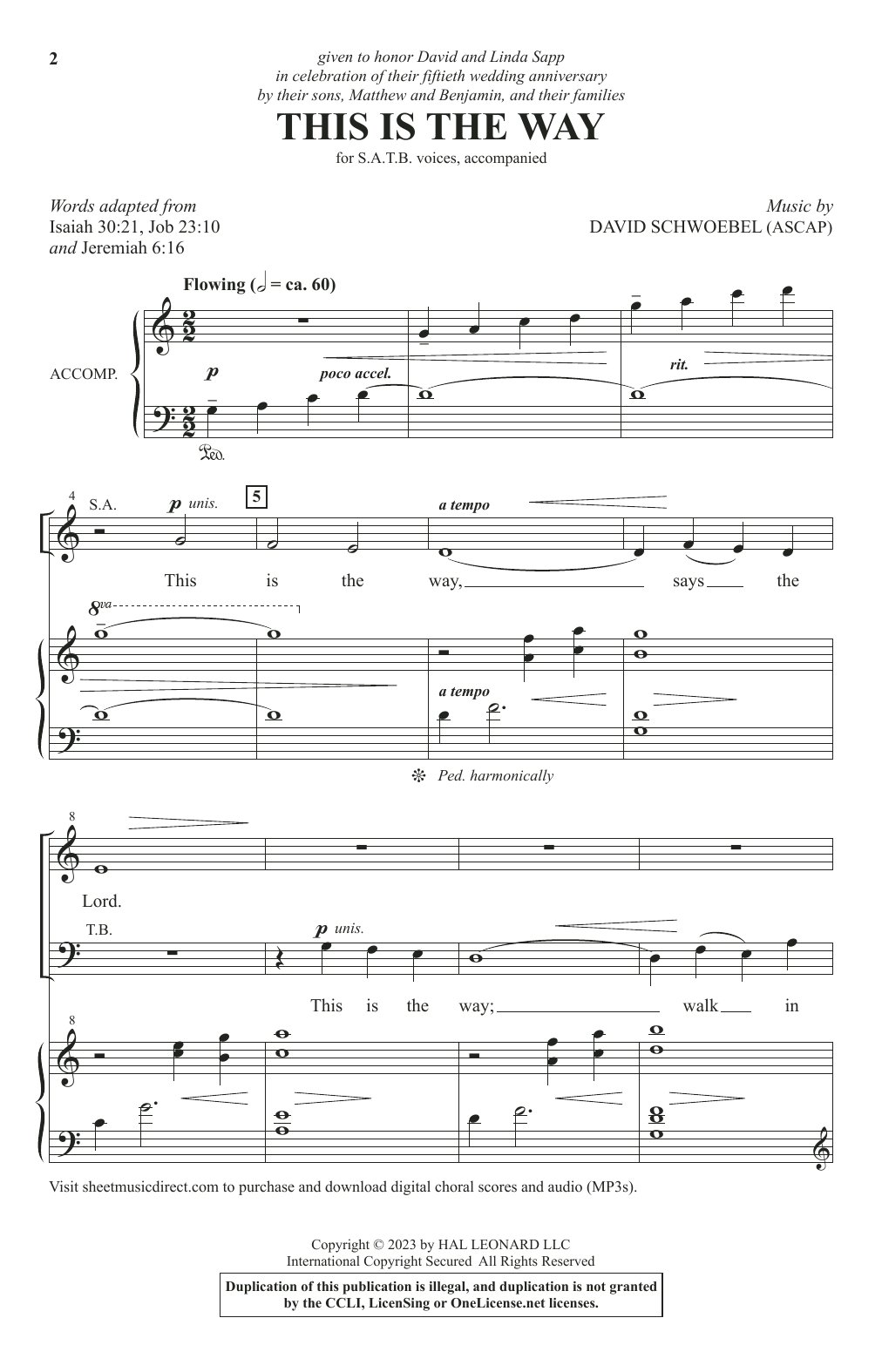 Learn to play David Schwoebel This Is The Way sheet music for SATB Choir in minutes. Price: 3.9900$ David Schwoebel This Is The Way sheet music notes and chords arranged for SATB Choir