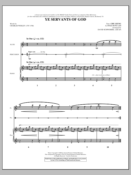 Learn to play David Schwoebel Ye Servants of God - Score sheet music for Choir Instrumental Pak in minutes. David Schwoebel Ye Servants of God - Score sheet music notes and chords. Download Printable PDF.