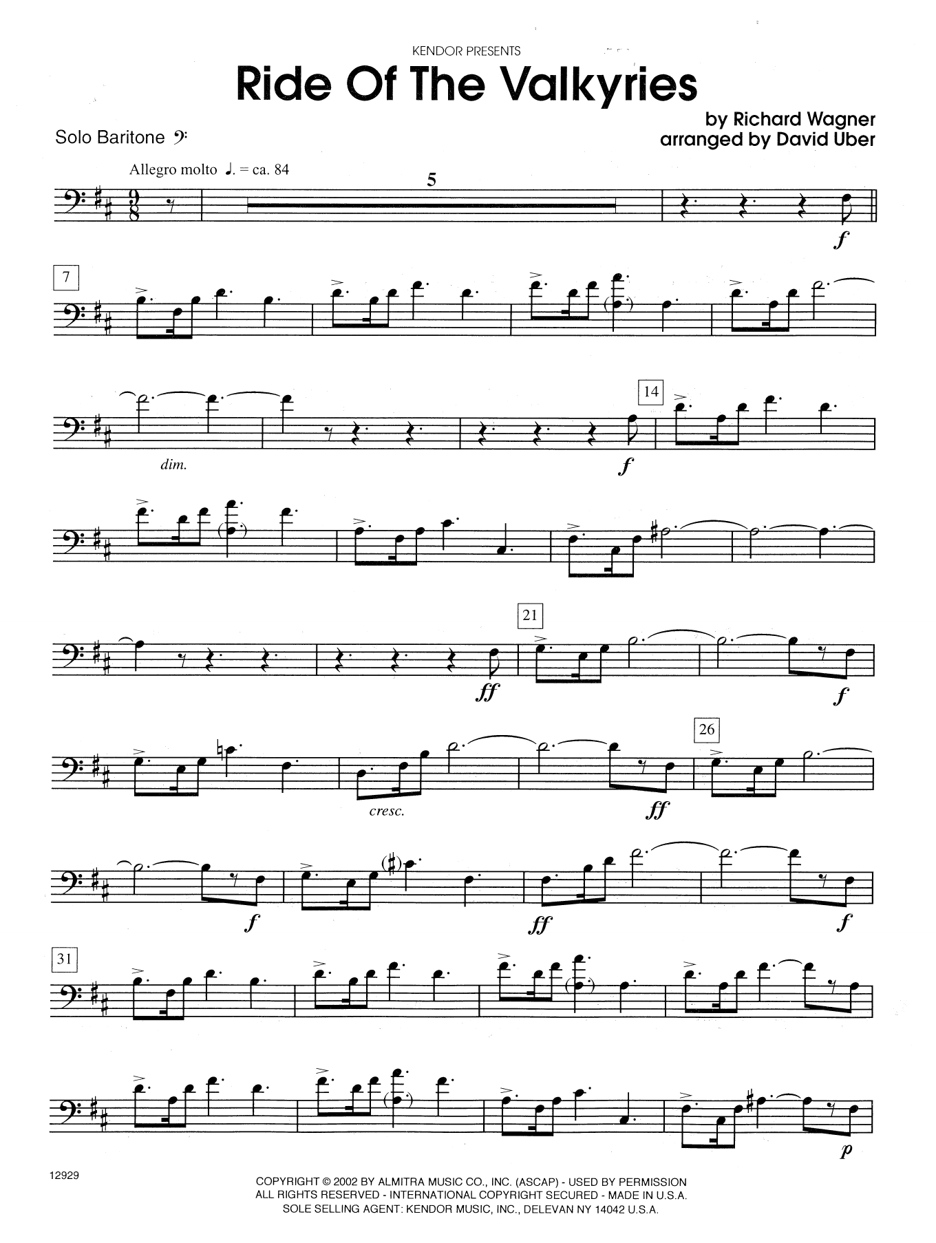 Learn to play David Uber Ride Of The Valkyries (from David Uber Ride Of The Valkyries (from
