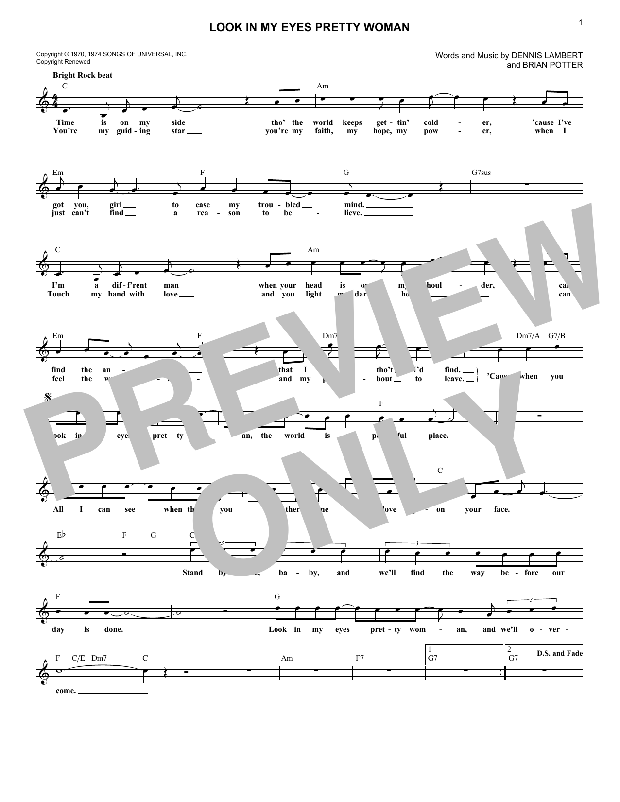 Learn to play Dawn Look In My Eyes Pretty Woman sheet music for Easy Lead Sheet / Fake Book in minutes. Price: 5.9900$ Dawn Look In My Eyes Pretty Woman sheet music notes and chords arranged for Easy Lead Sheet / Fake Book