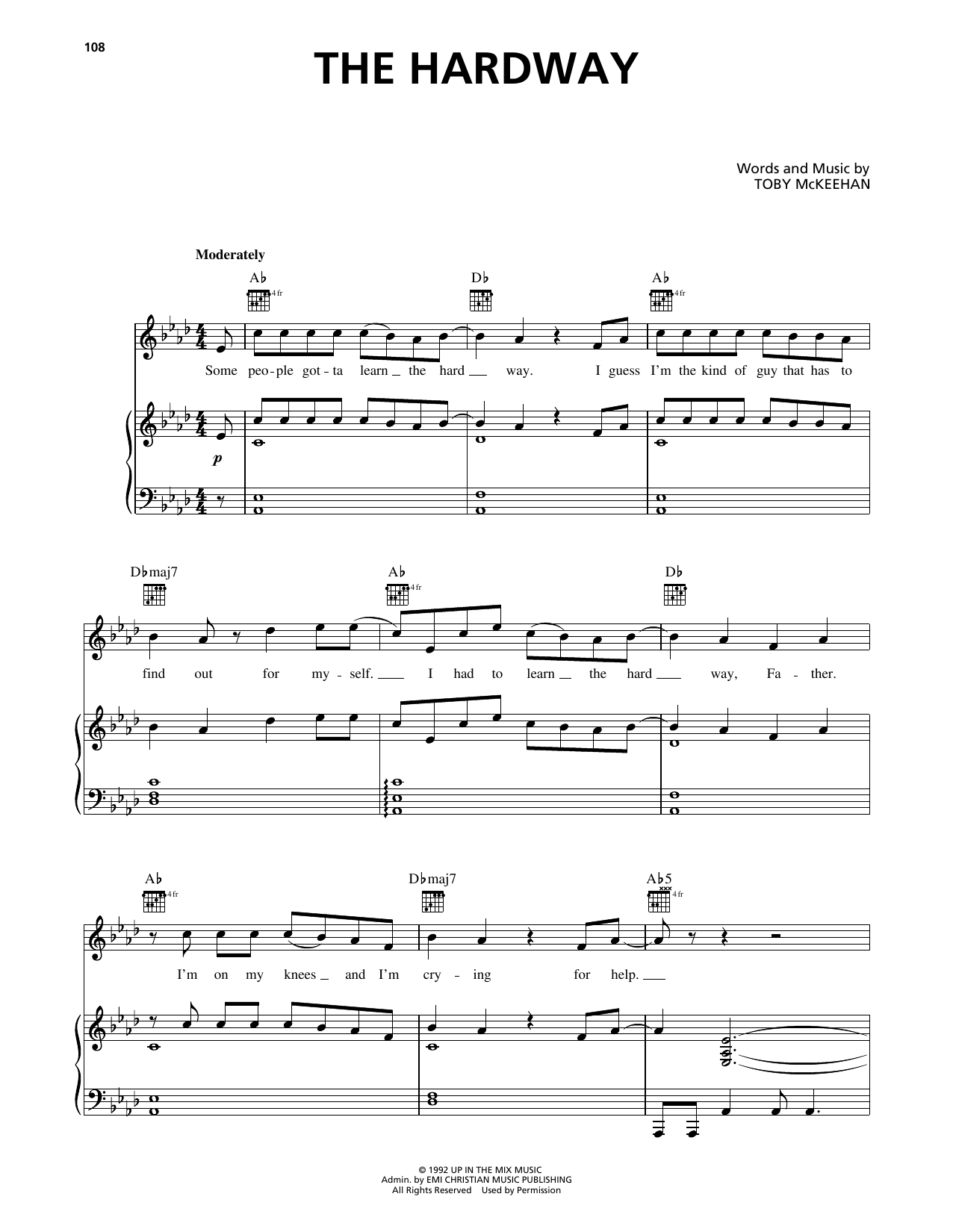 dc Talk The Hardway sheet music notes and chords. Download Printable PDF.