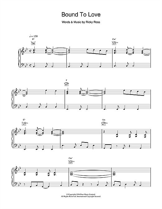 Deacon Blue Bound To Love sheet music notes and chords. Download Printable PDF.