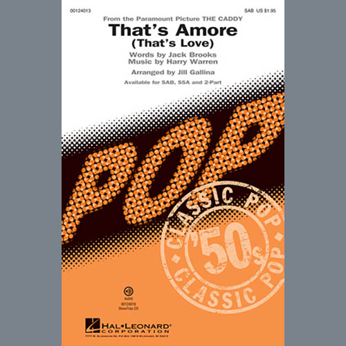 Dean Martin That's Amore (That's Love) (arr. Jill Gallina) Profile Image