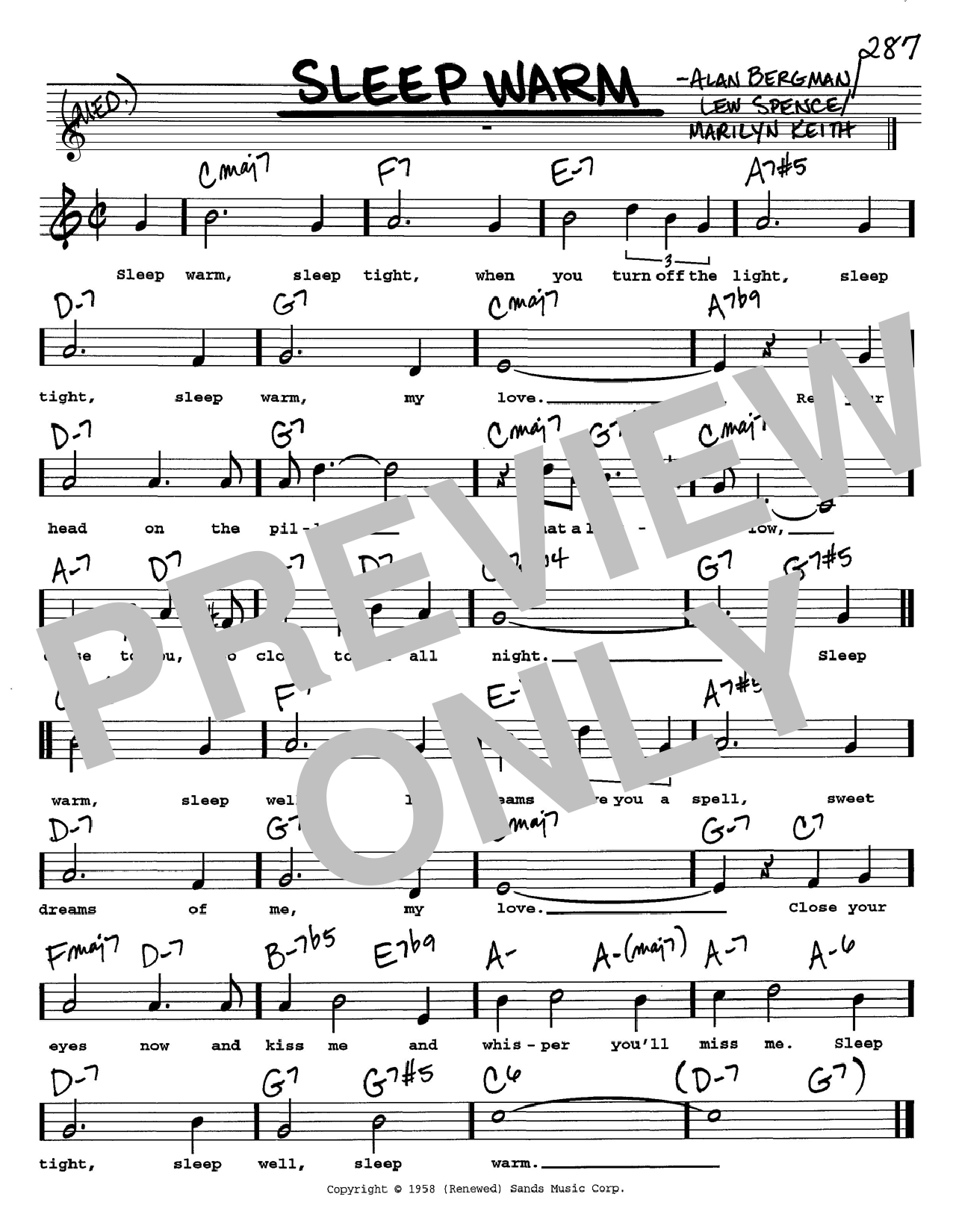 Dean Martin Sleep Warm sheet music notes and chords. Download Printable PDF.