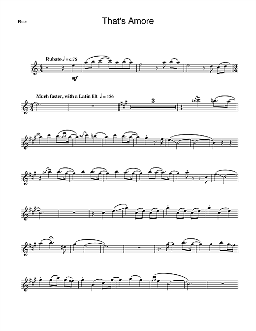 Dean Martin That's Amore sheet music notes and chords. Download Printable PDF.