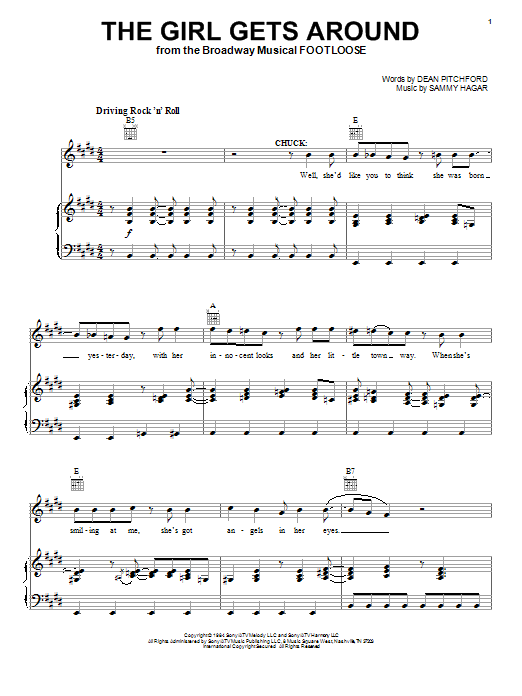 Learn to play Dean Pitchford The Girl Gets Around sheet music for Easy Piano in minutes. Price: 6.9900$ Dean Pitchford The Girl Gets Around sheet music notes and chords arranged for Easy Piano