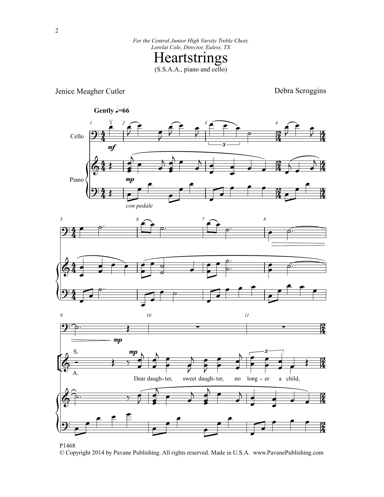 Debra Scroggins Heartstrings sheet music notes and chords. Download Printable PDF.