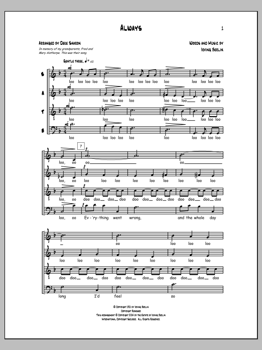 Deke Sharon Always sheet music notes and chords. Download Printable PDF.