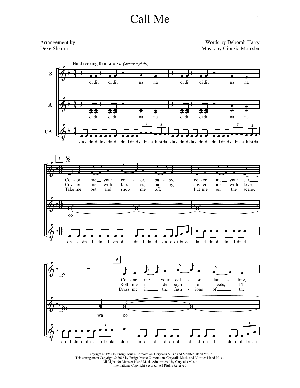 Deke Sharon Call Me sheet music notes and chords. Download Printable PDF.