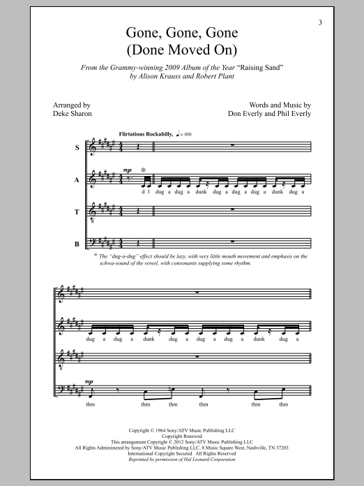 Learn to play Deke Sharon Gone, Gone, Gone (Done Moved On) sheet music for SATB Choir in minutes. Price: 3.9900$ Deke Sharon Gone, Gone, Gone (Done Moved On) sheet music notes and chords arranged for SATB Choir