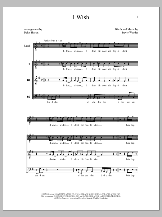 Deke Sharon I Wish sheet music notes and chords. Download Printable PDF.