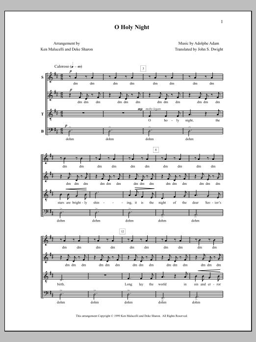 Deke Sharon O Holy Night sheet music notes and chords. Download Printable PDF.