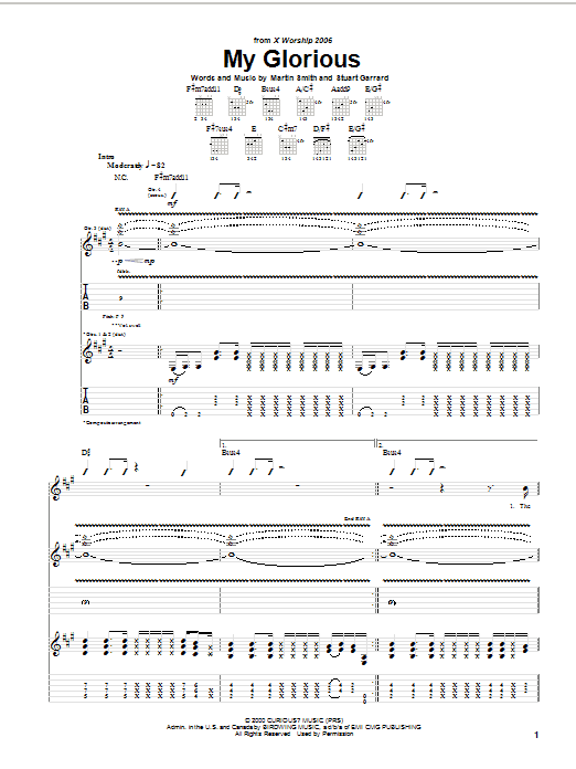 Delirious? My Glorious sheet music notes and chords. Download Printable PDF.