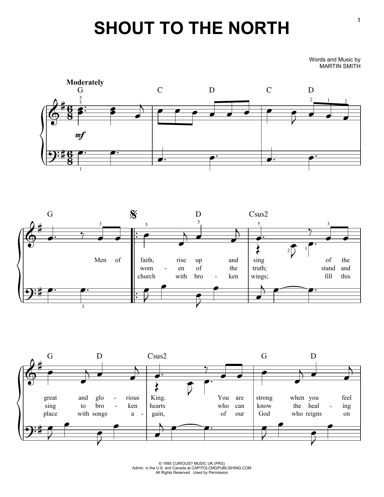 Delirious? Shout To The North sheet music notes and chords. Download Printable PDF.