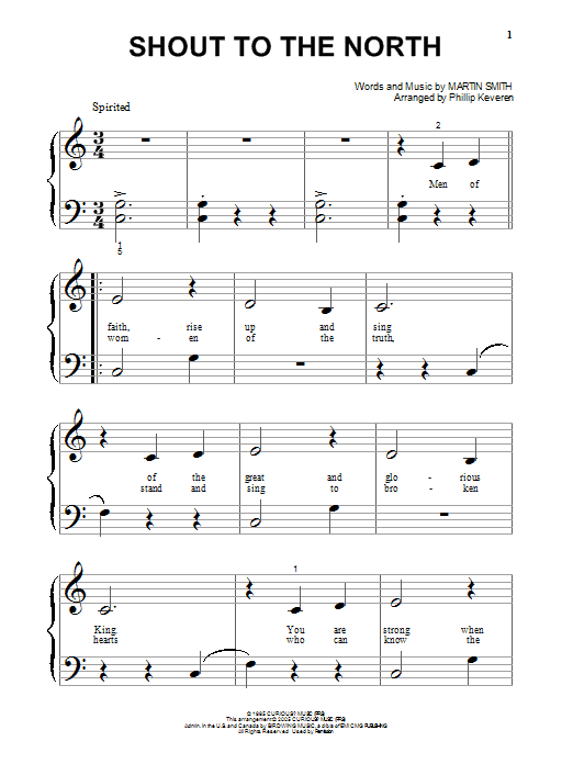 Learn to play Delirious? Shout To The North sheet music for Beginning Piano Solo in minutes. Price: 6.9900$ Delirious? Shout To The North sheet music notes and chords arranged for Beginning Piano Solo