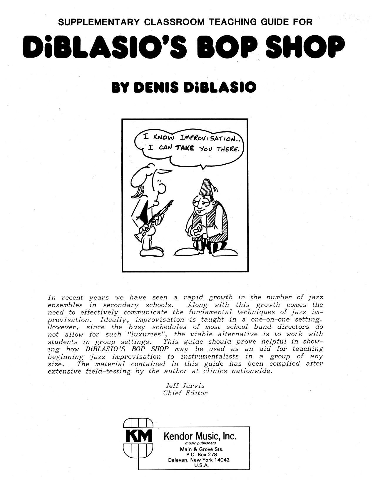 Denis DiBlasio Diblasio's Bop Shop sheet music notes and chords. Download Printable PDF.