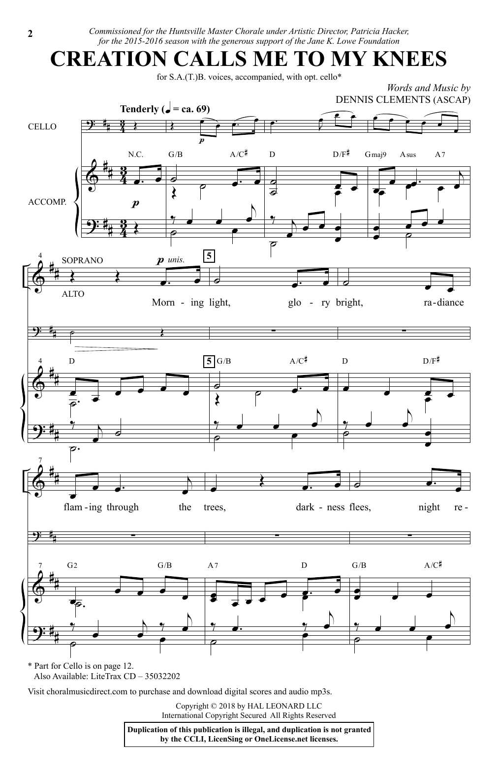 Learn to play Dennis Clements Creation Calls Me To My Knees sheet music for SATB Choir in minutes. Dennis Clements Creation Calls Me To My Knees sheet music notes and chords. Download Printable PDF.