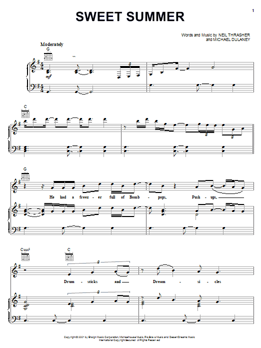 Diamond Rio Sweet Summer sheet music for Piano, Vocal & Guitar (Right-Hand Melody) in minutes. Price: 7.8900$ Diamond Rio Sweet Summer sheet music notes and chords. Download Printable PDF.