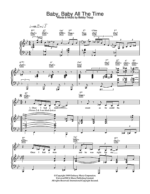 Learn to play Diana Krall Baby Baby All The Time sheet music for Piano, Vocal & Guitar in minutes. Diana Krall Baby Baby All The Time sheet music notes and chords