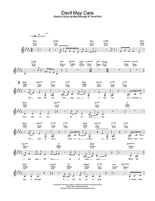 Diana Krall Devil May Care sheet music notes and chords. Download Printable PDF.