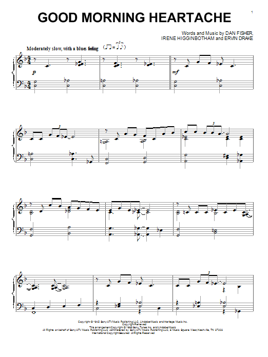 Diana Ross Good Morning Heartache sheet music notes and chords. Download Printable PDF.