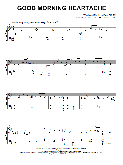 Learn to play Diana Ross Good Morning Heartache sheet music for Piano Solo in minutes. Diana Ross Good Morning Heartache sheet music notes and chords