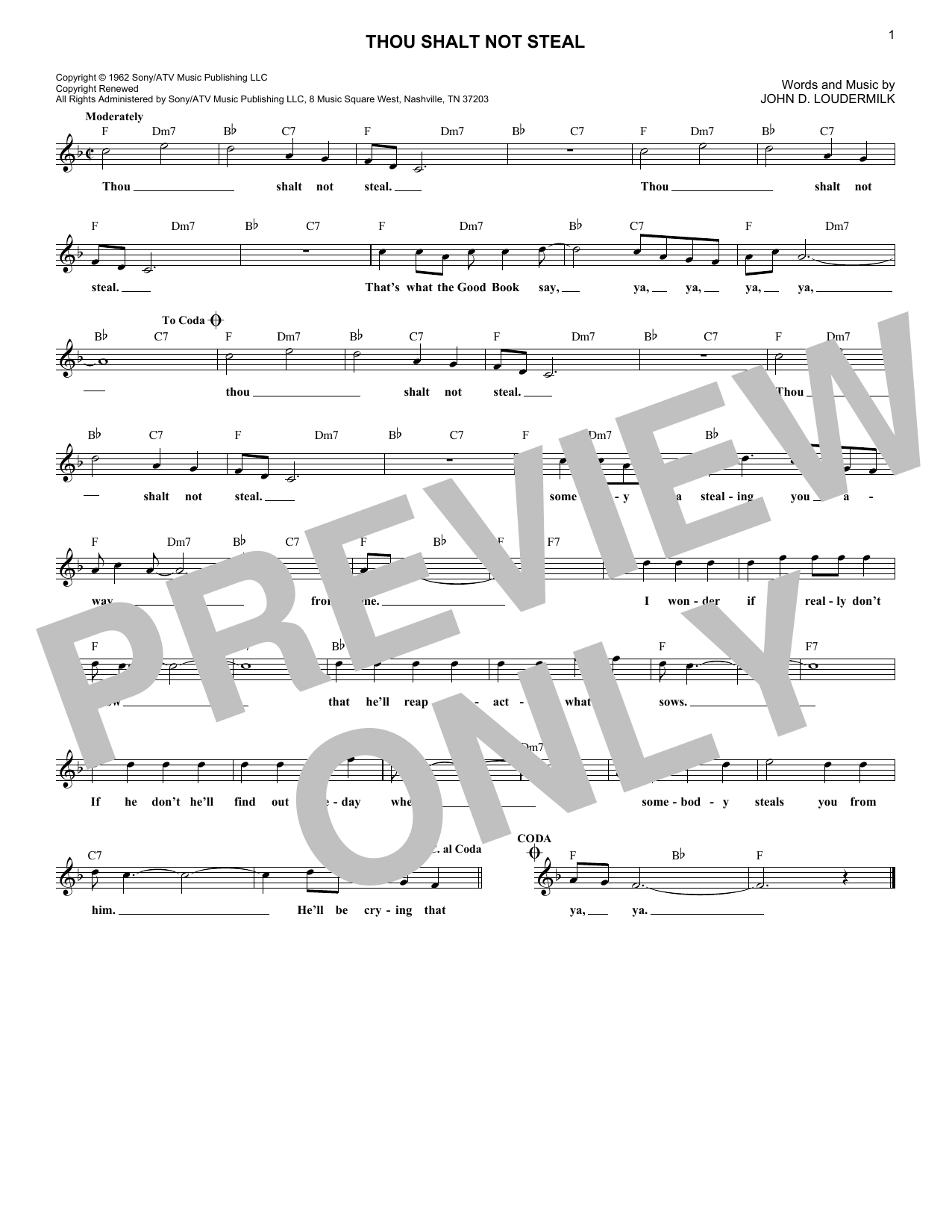 Learn to play Dick and DeeDee Thou Shalt Not Steal sheet music for Lead Sheet / Fake Book in minutes. Price: 5.9900$ Dick and DeeDee Thou Shalt Not Steal sheet music notes and chords arranged for Lead Sheet / Fake Book
