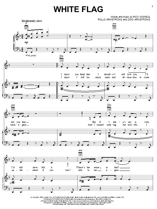 Jane Austen Caroline Niet genoeg Dido "White Flag" Sheet Music PDF Notes, Chords | Pop Score Very Easy Piano  Download Printable. SKU: 444392