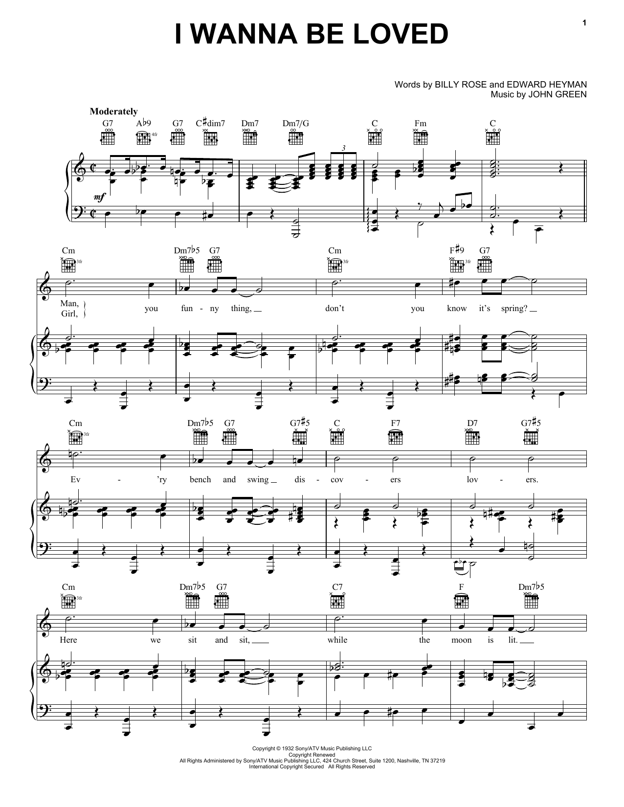 Dinah Washington I Wanna Be Loved sheet music notes and chords. Download Printable PDF.