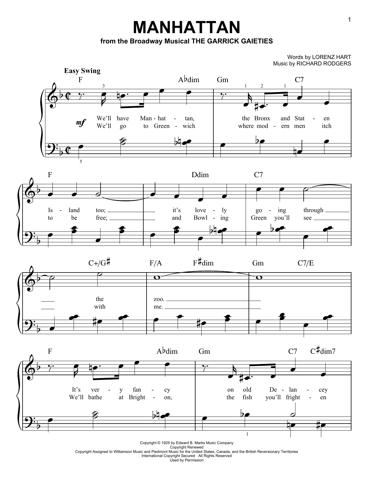 Dinah Washington Manhattan sheet music notes and chords. Download Printable PDF.